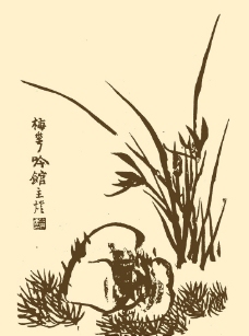 芥子园画谱 兰花图片