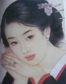 工笔古装美女图片