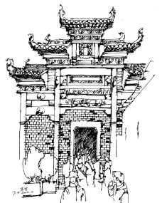 建筑钢笔速写