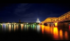 德国莱茵夜景图片