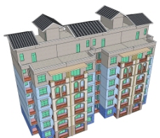 草图大师模型住宅图片