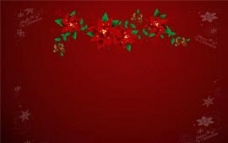 圣诞节PPT模板_深红色背景