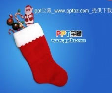 圣诞老人红袜子ppt模板