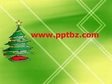 圣诞节ppt模板-绿色的圣诞树