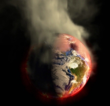 地球日燃烧的地球图片