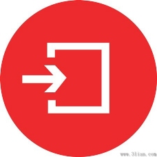 红色箭头标志图标素材
