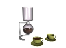咖啡杯咖啡机模型图片