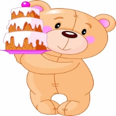 卡通小熊生日蛋糕