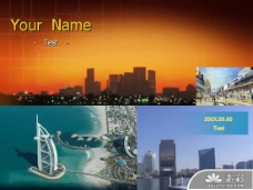旅游风光迪拜风光旅游PPT模板