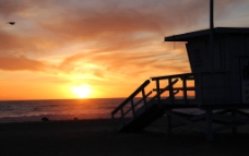洛杉矶海岸 夕阳图片