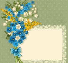 春天的鲜花花卡 边框图片