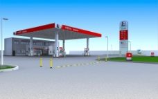 3D加油站中国石化加油站图片