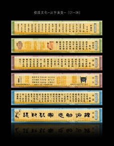 文字变化校园文化汉字演变图片