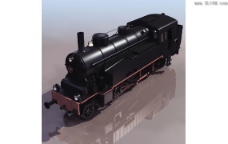 3D车模老式火车头3D模型