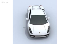 3D车模白色法拉利跑车3d模型