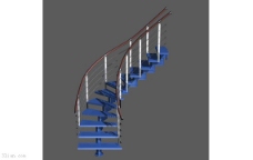 铁艺楼梯铁艺弧形楼梯3D模型