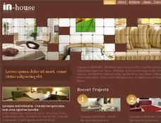 家居房屋棕色网页模板