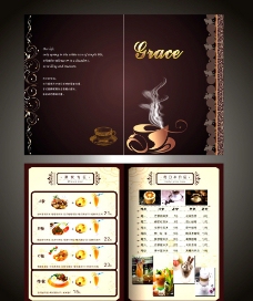 咖啡杯西餐厅菜单图片