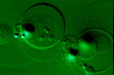 绿色光圈立体图片