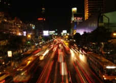 夜晚城市道路图片