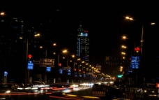 马路夜景图片