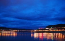 万州江边夜景图片