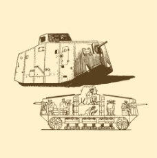 德国a7v 型坦克图片