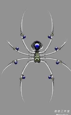 ps鼠绘机械蜘蛛图片