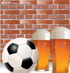 足球 啤酒图片