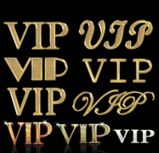 VIP金字样式图片