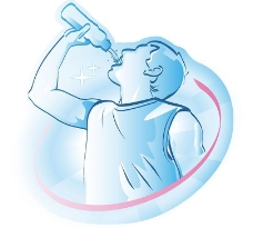运动喝水解渴图片
