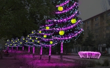 城市树木亮化装饰图片