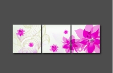 背景墙 花卉 三框图图片
